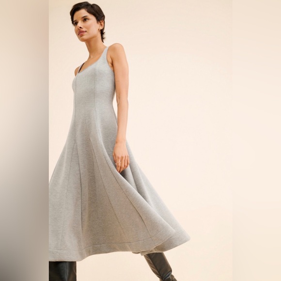 Du Paradis Sleeveless Neoprene A-line Midi dress - Picture 3 of 15